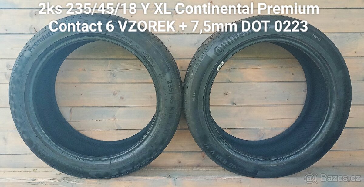 2ks Letní 235/45/ R18 Y XL Continental Premium Contact 6
