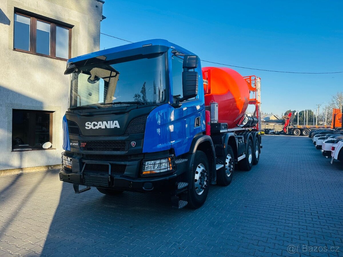 SCANIA P 450 XT 8x4 betonmix Liebherr 9 cm3