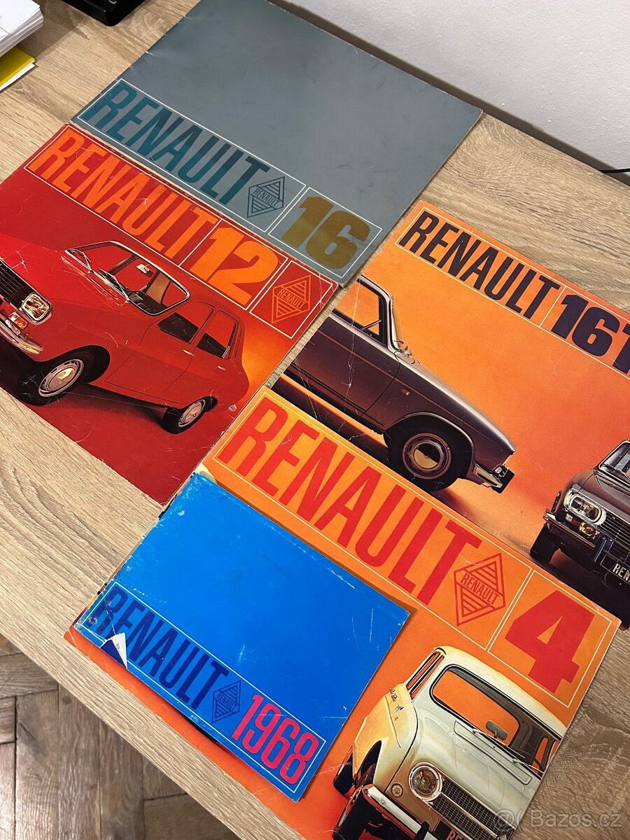 Brožury renault 4 , 12 , 16 , 16ts.