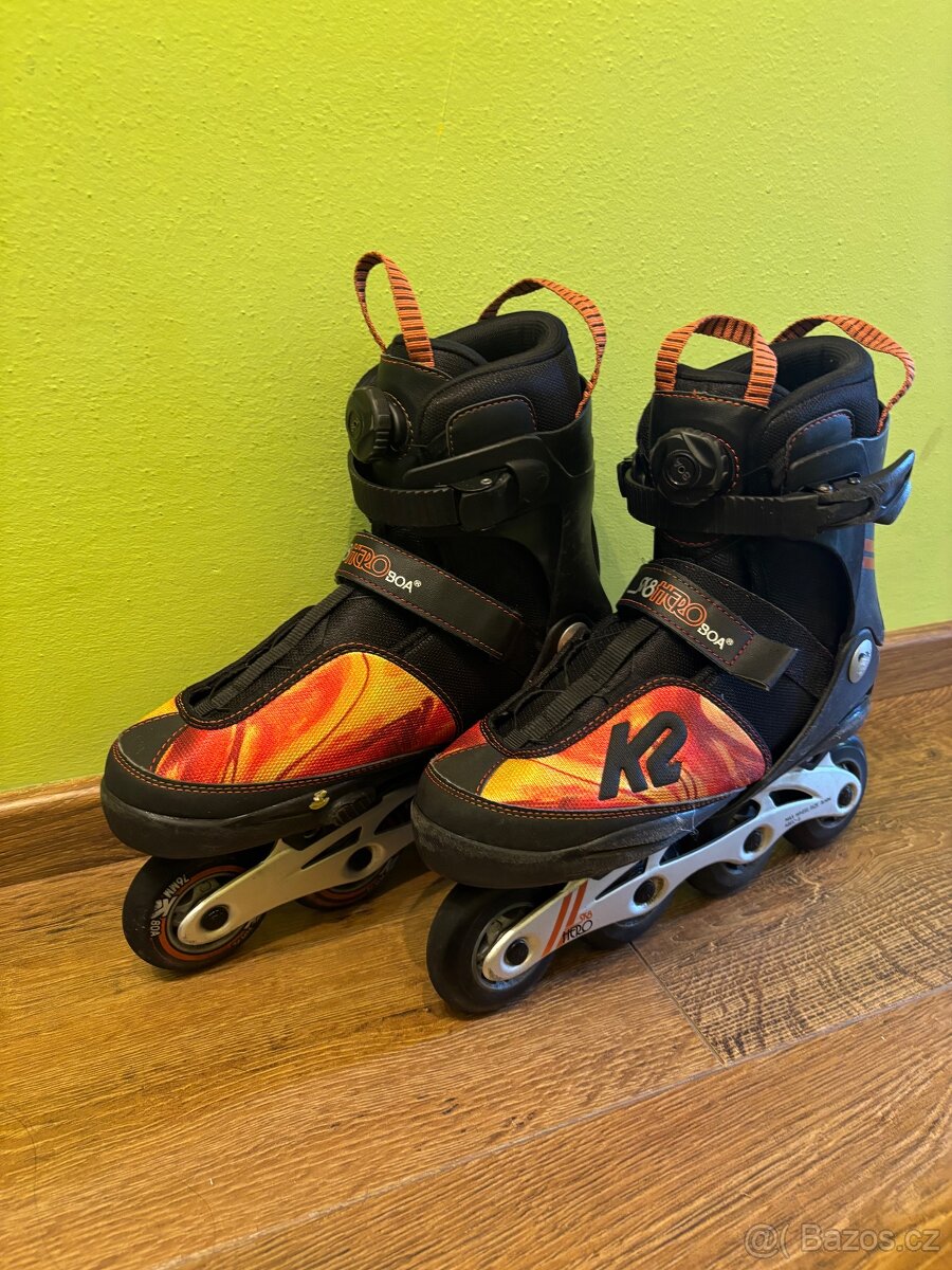 Detske In-line brusle K2 SK8 BOA - rostouci 35-40