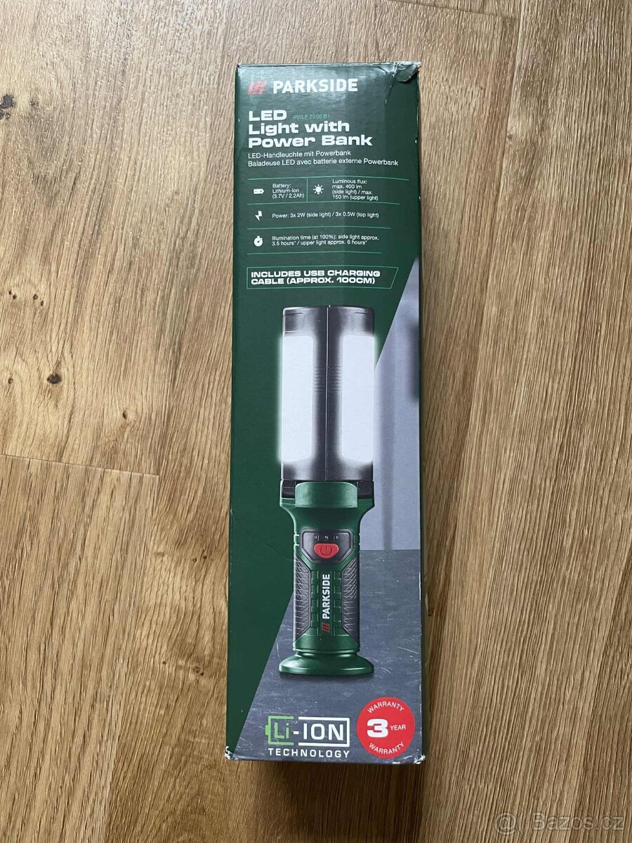 Ruční LED svítilna s powerbankou PWLF 2200 B1