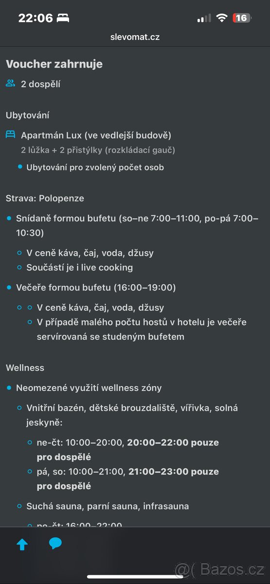 Poukaz Wellnes s polopenzí pro 2 osoby v Polsku.