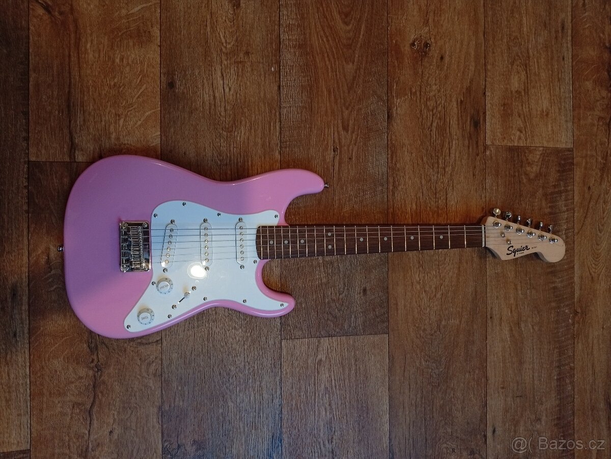 RŮŽOVÁ Elektrická kytara mini