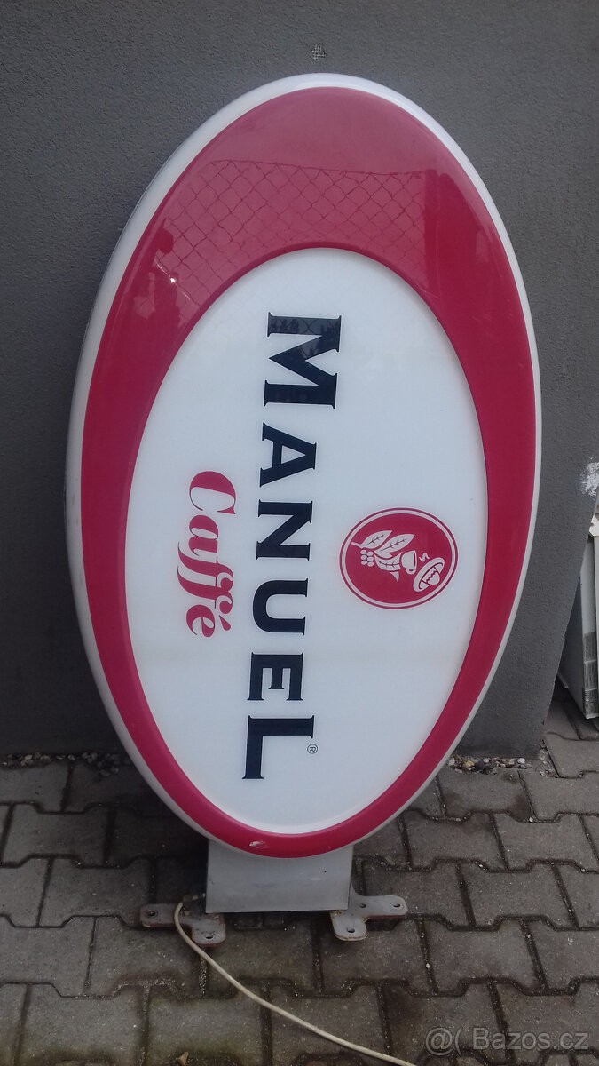 Světelná reklama káva Manuel 145x70 cm