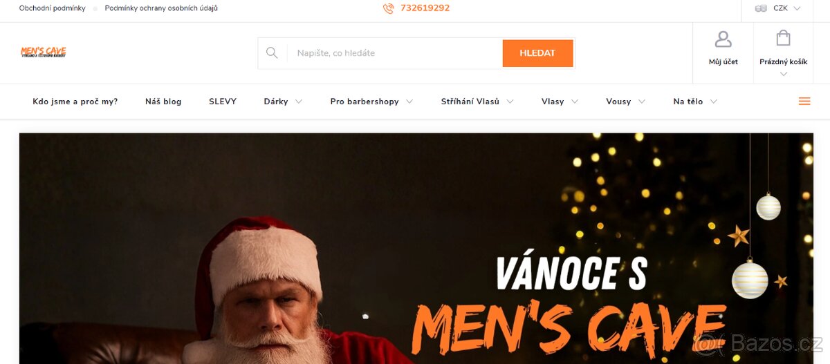 Na prodej: rozvíjející se e-shop MensCave.cz (Shoptet) – trž