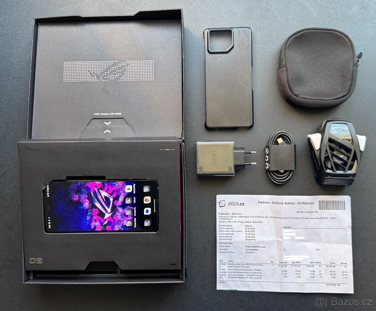 Asus ROG Phone 9 Pro / 24GB / 1TB / 185 Hz / V záruce 3/27.