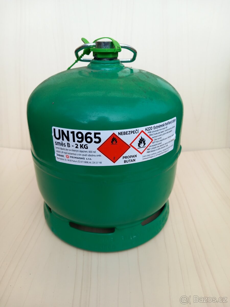 Pb lahev 2kg včetně náplně a plomby
