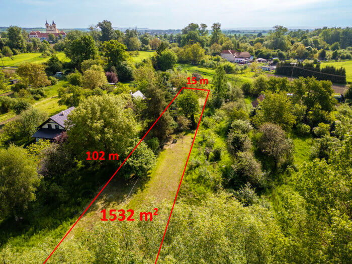 Prodej krásné zahrady 1.532 m2 v Rajhradě