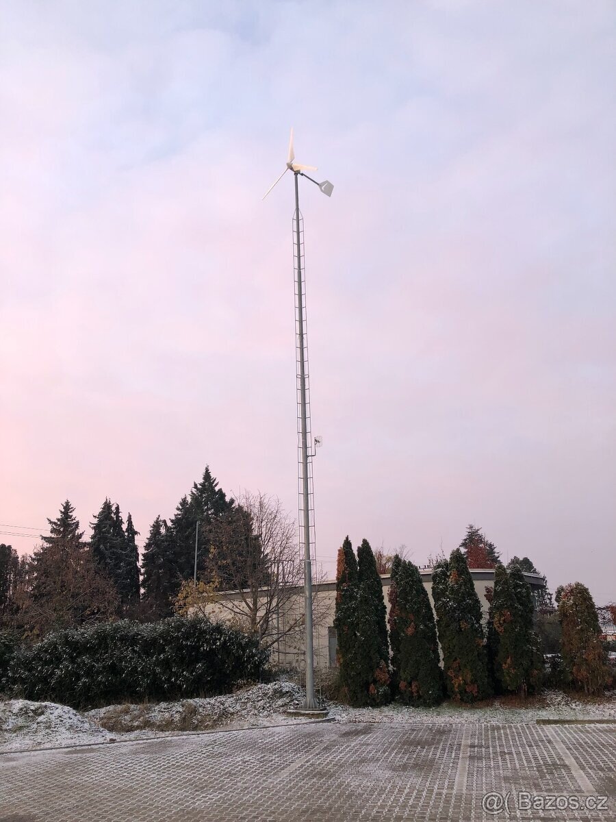 vetrna elektrarna turbina poctivych 3 kw, 18.5m stozar