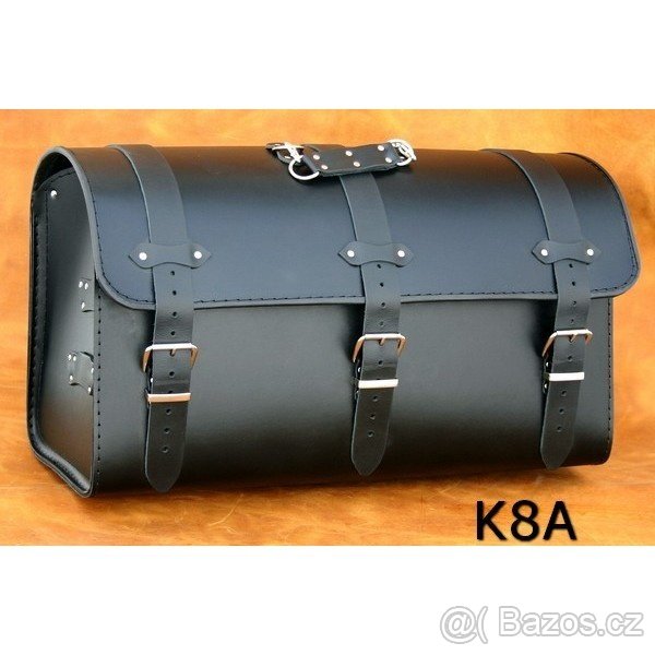 Kožený kufr - válec na chopper 60cm typ 08A,B,C