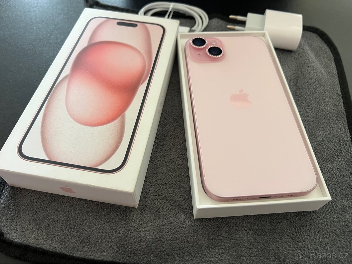 📱 iPhone 15 Plus 128GB Růžový | Stav jako nový