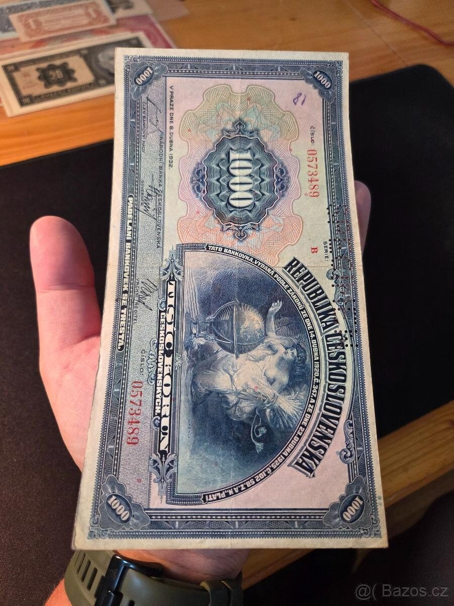 1000 korun 1932 PRVNÍ REPUBLIKA