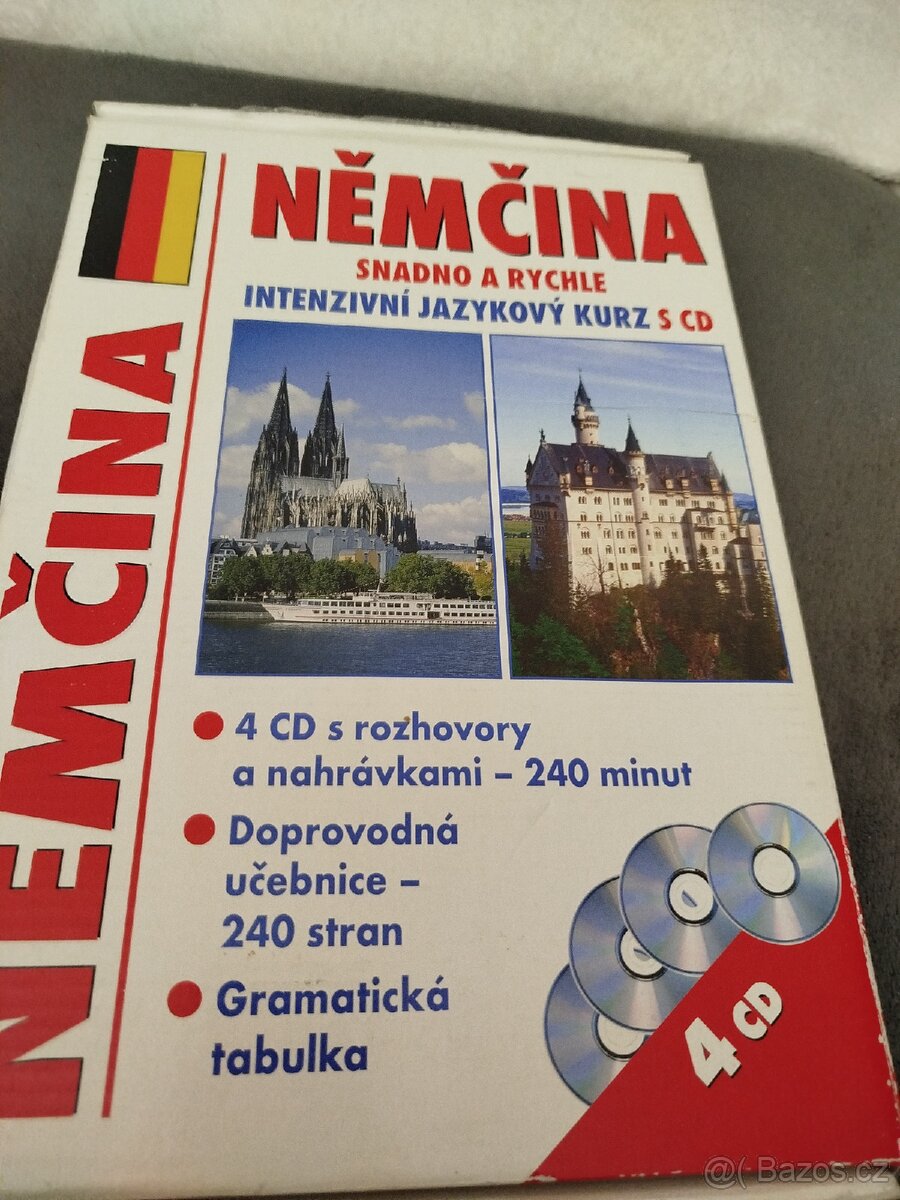 Němčina učebnice 4x CD,gramatika