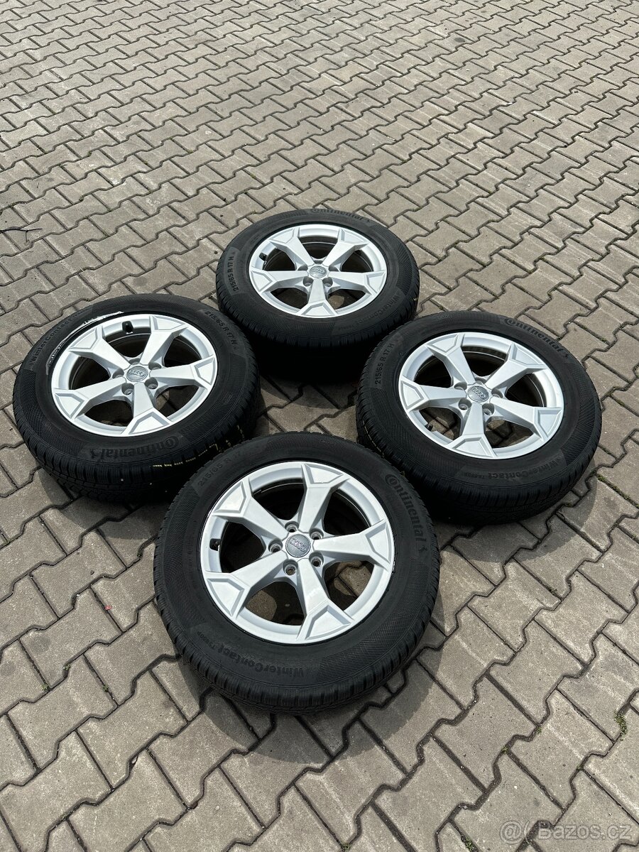 Kompletní alu Audi Q3 5x112r17+215/65r17 zimní