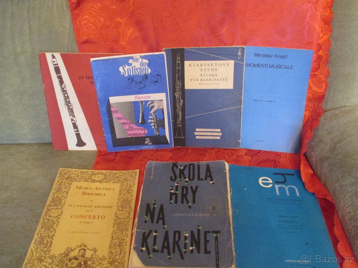 noty na klarinet-99kč za kus