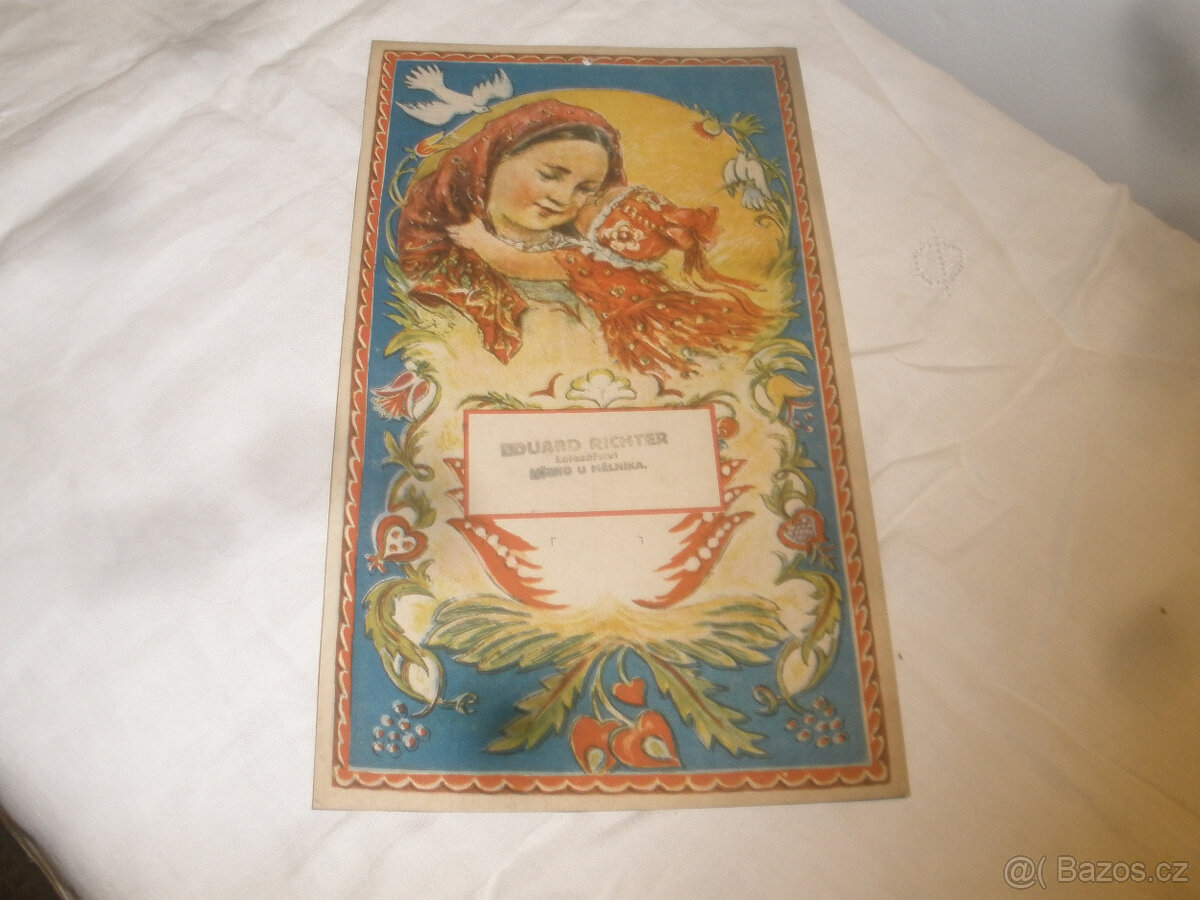 Stará reklama na kartonu