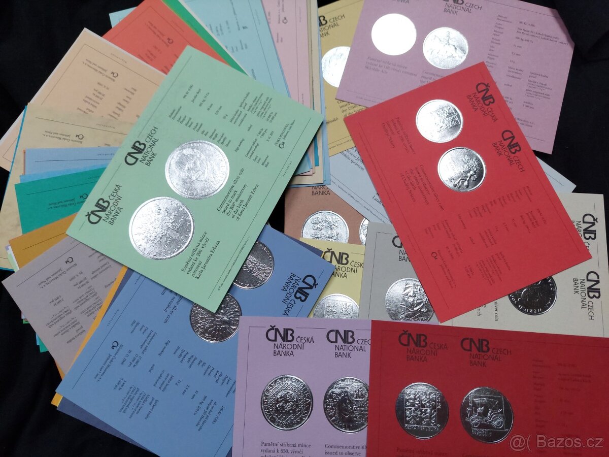 Certifikáty k českým pamětním mincím ČNB 1993 - 2011