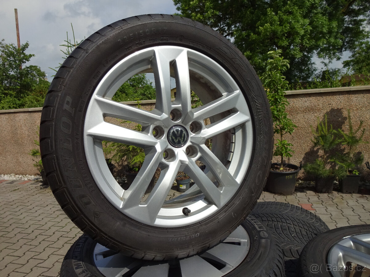 Seat Alhambra VW Sharan - zánovní letní alu kola 17" 5x112