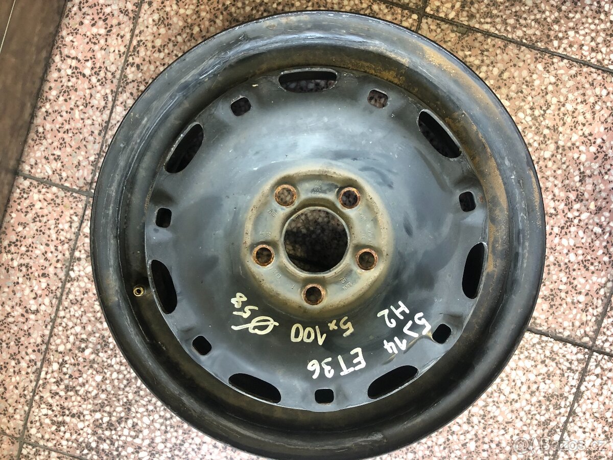 Škoda fabia, originál disky 5Jx14 H2 ET 36 - 3ks