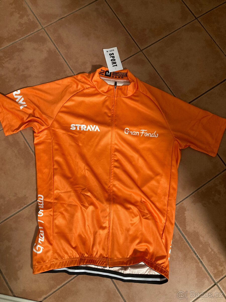 cyklistický dres STRAVA nový s visačkou M -