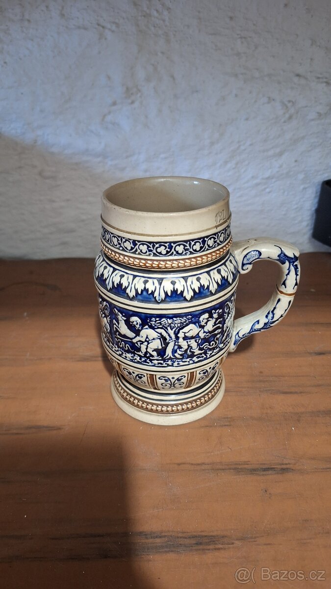 starožitný Keramický korbel