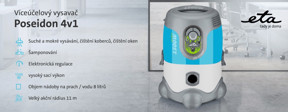 ETA Poseidon 7865 90030 - víceúčelový vysavač 4v1