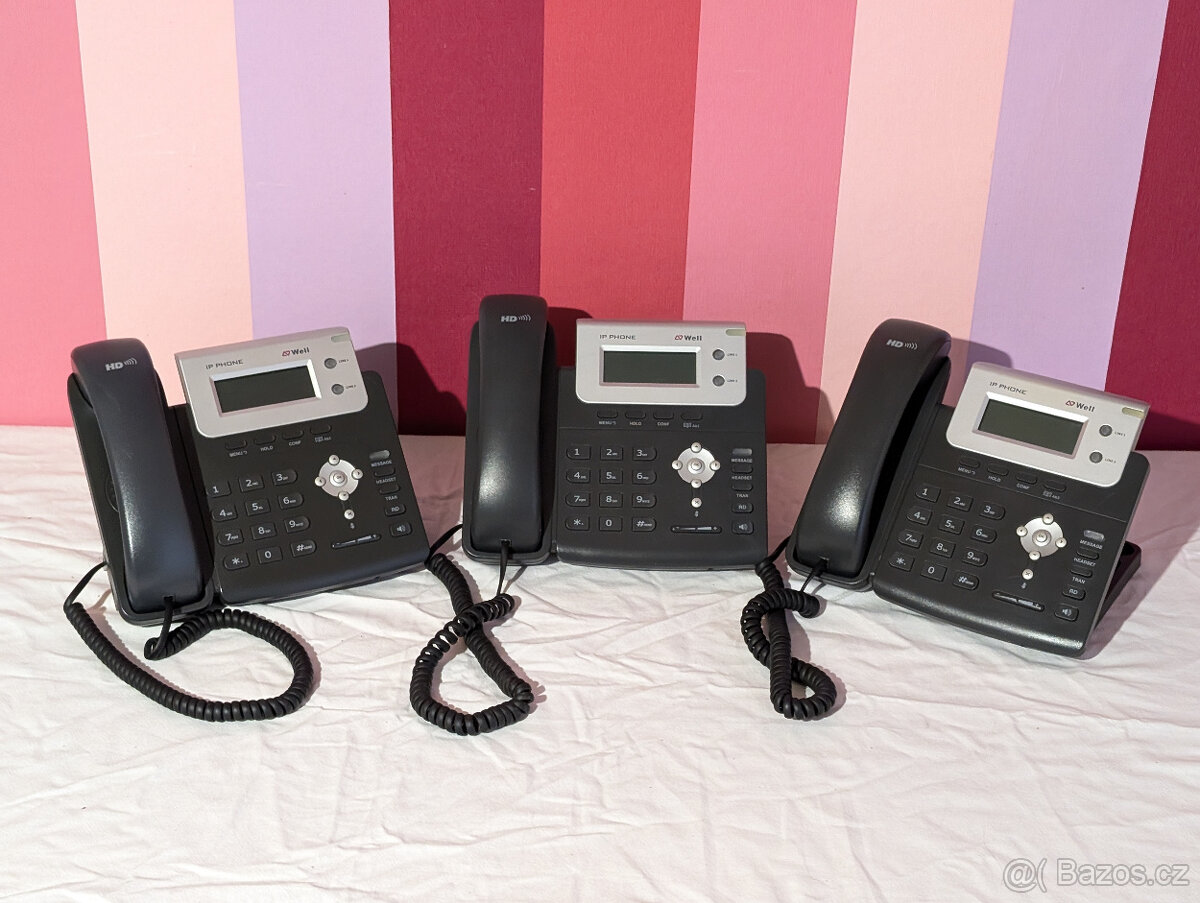 3x VoIP telefon WELL SIP-T20