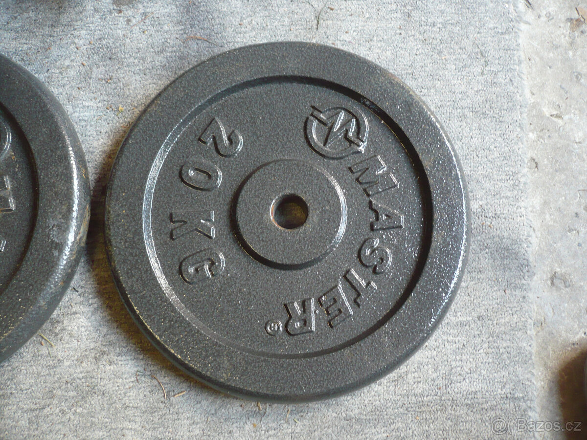 kotouče na činky 20kg díra na osu průměr 32mm