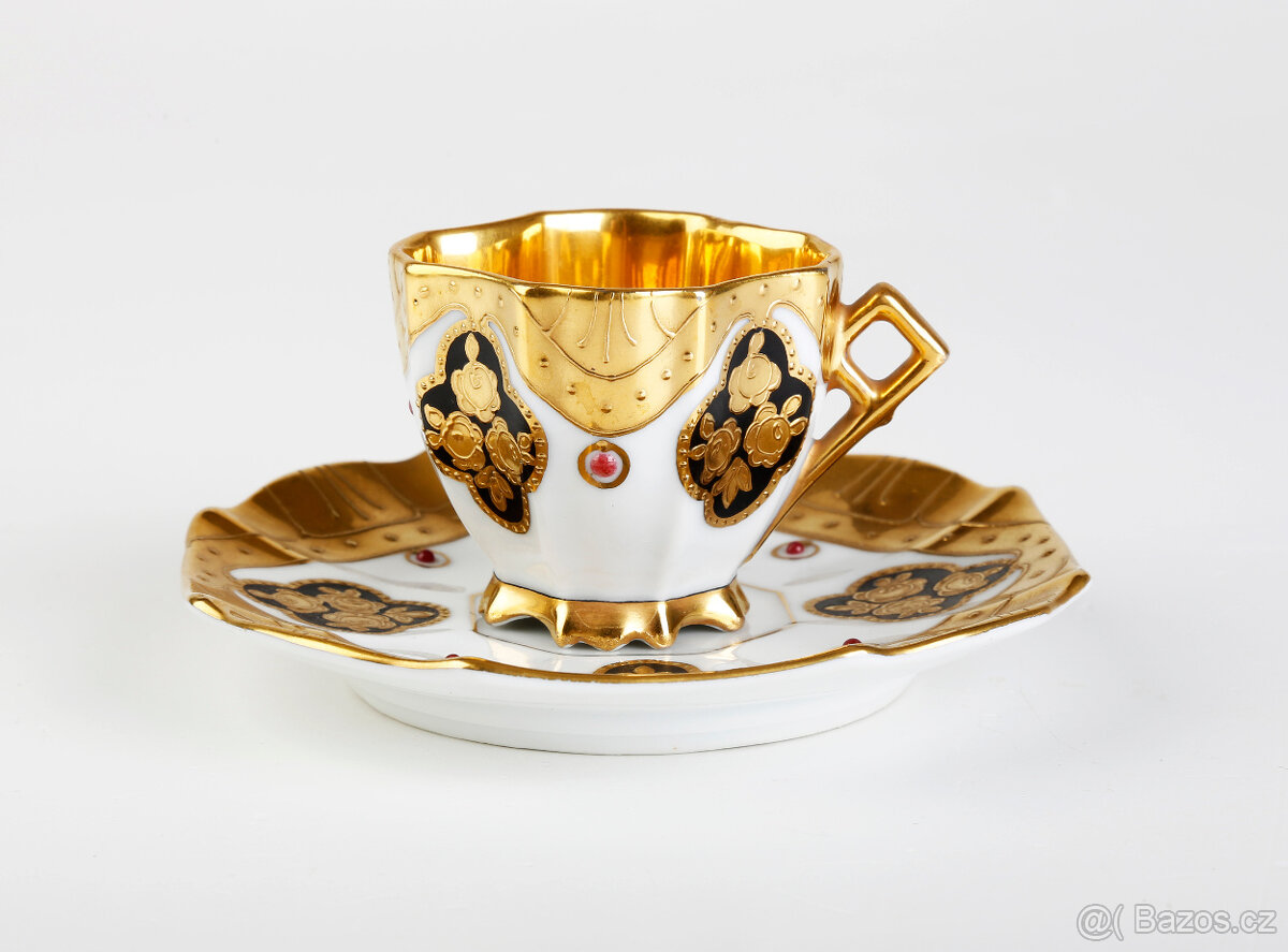Hrníček s podšálkem - ŠaPo - Karlovarský porcelán