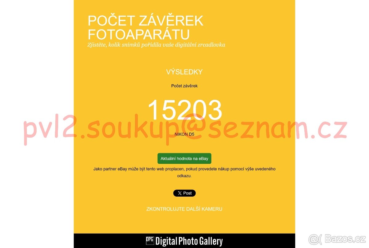 NIKON D5 - camerashuttercount 15200