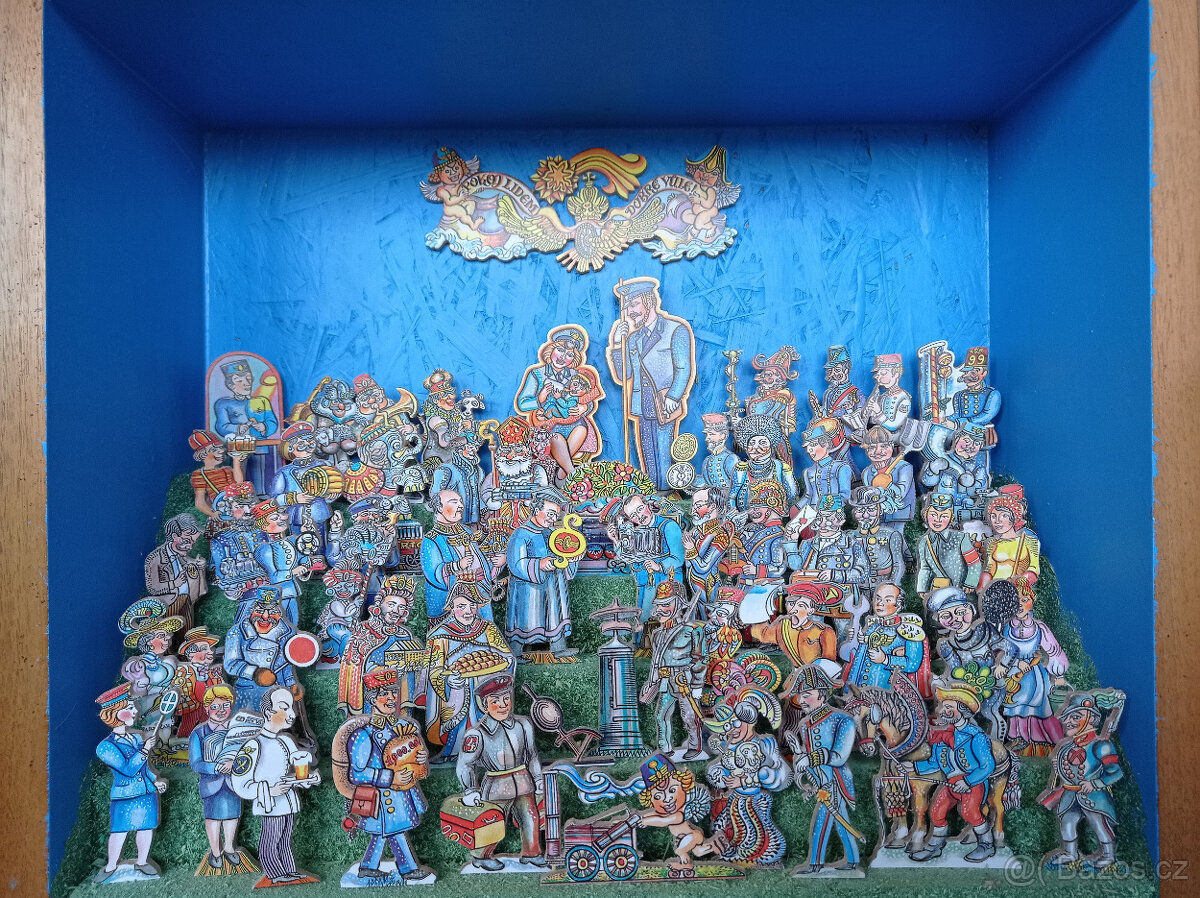 Vyřezávaný betlém železniční