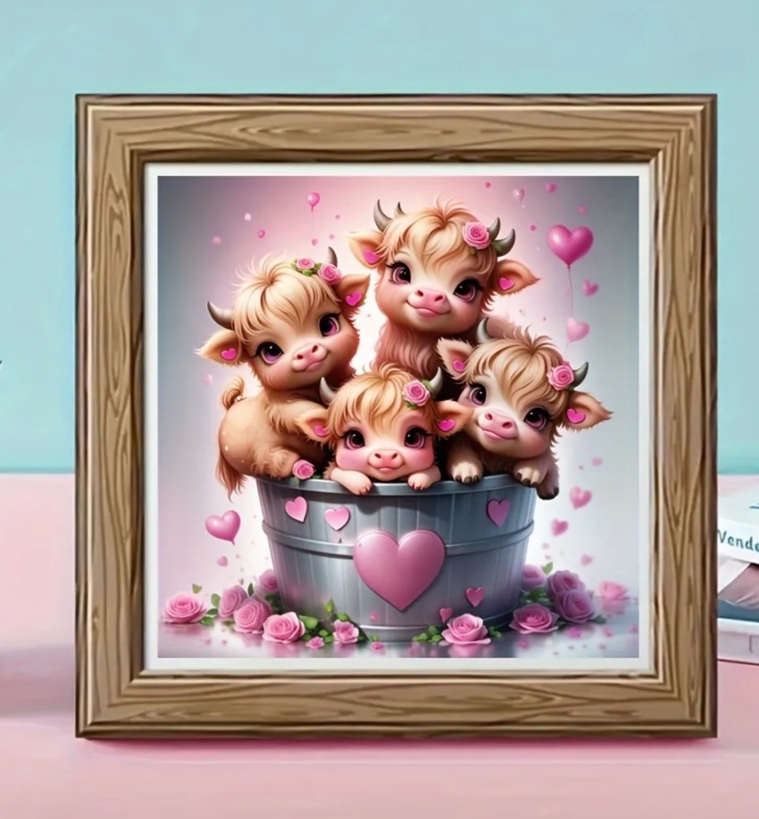 5D diamantove malování, telátko