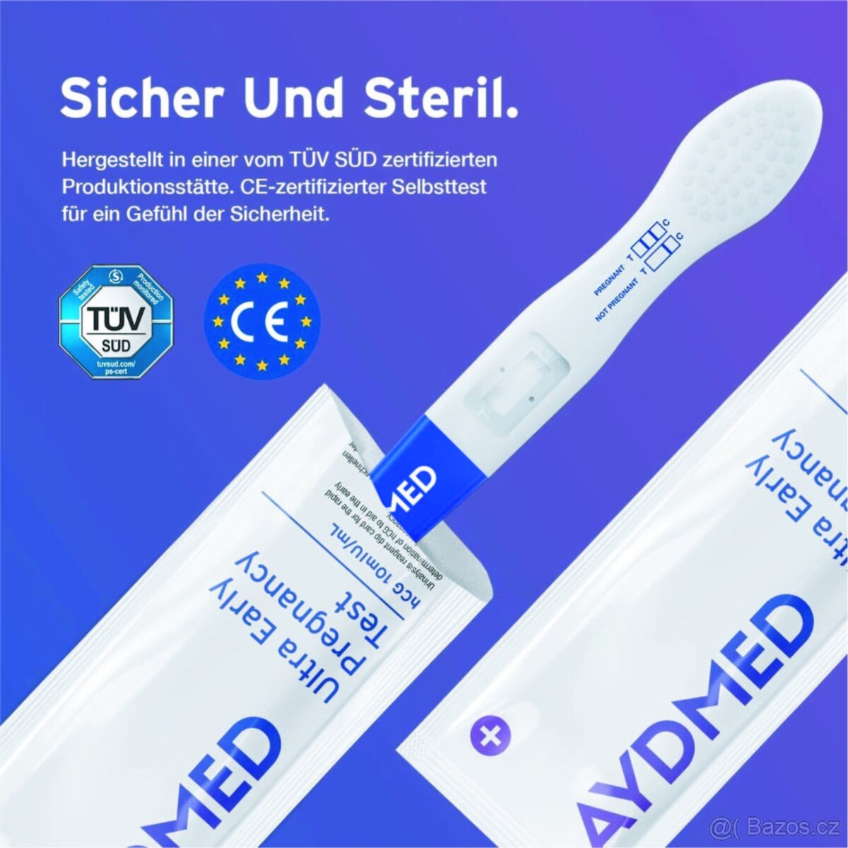 Ultracitlivý hCG těhotenský test,99% přesnost,10ks