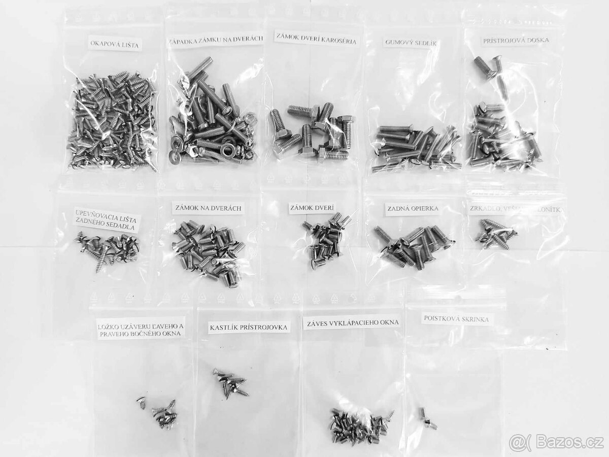 Tatra 603 sada šroubu