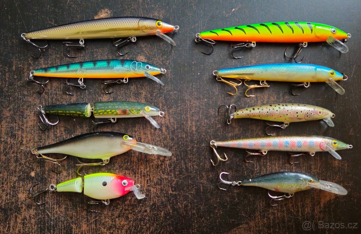 10 woblerů Rapala