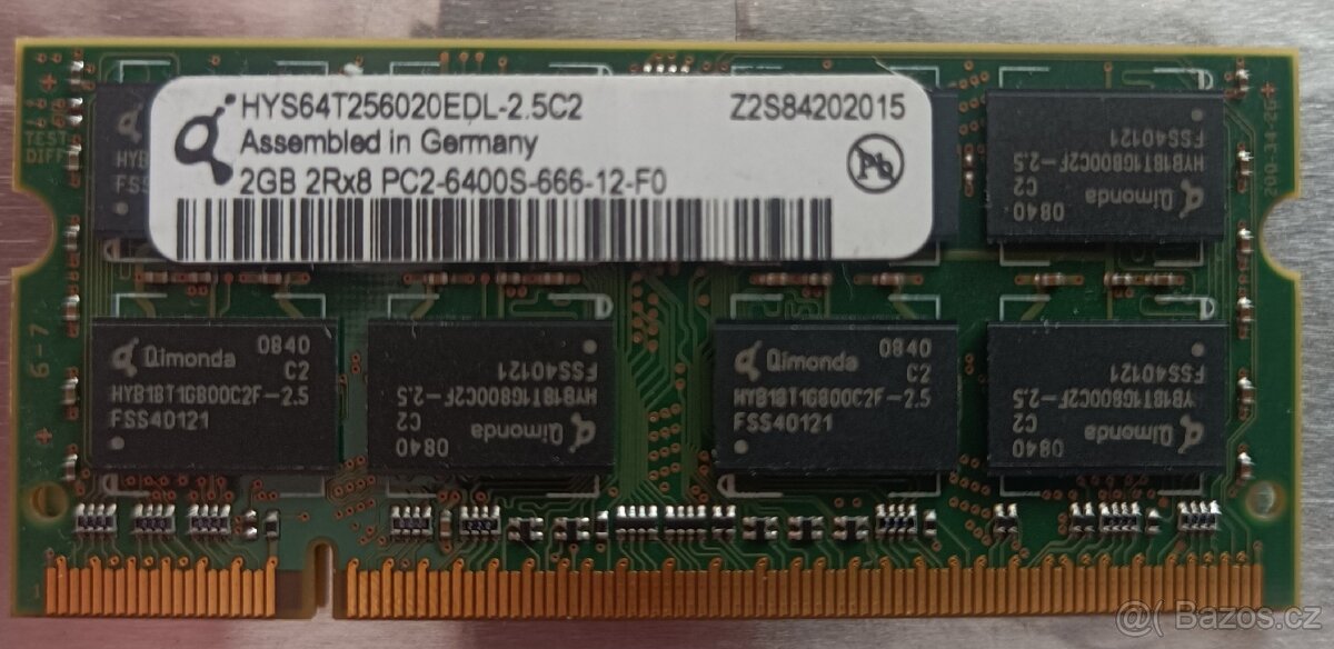 DDR2 2Gb 666MHz - Prodáno