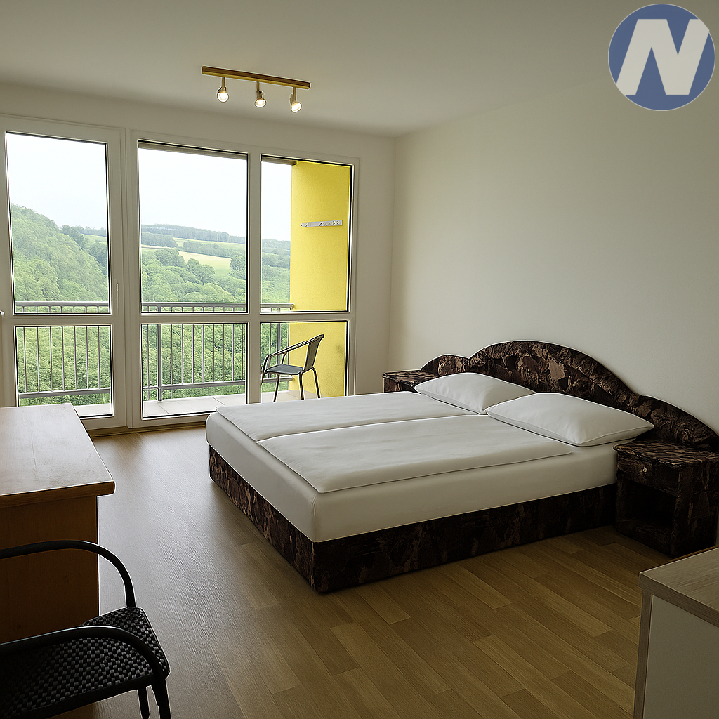 Pronájem bytu 1+kk+balkón, 27 m2, Mírová ulice, Vimperk
