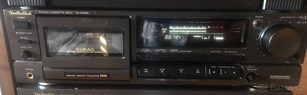 MAGNETOFON TECHNICS RS-BX606 (1991) vysoký model ,3 hlavy