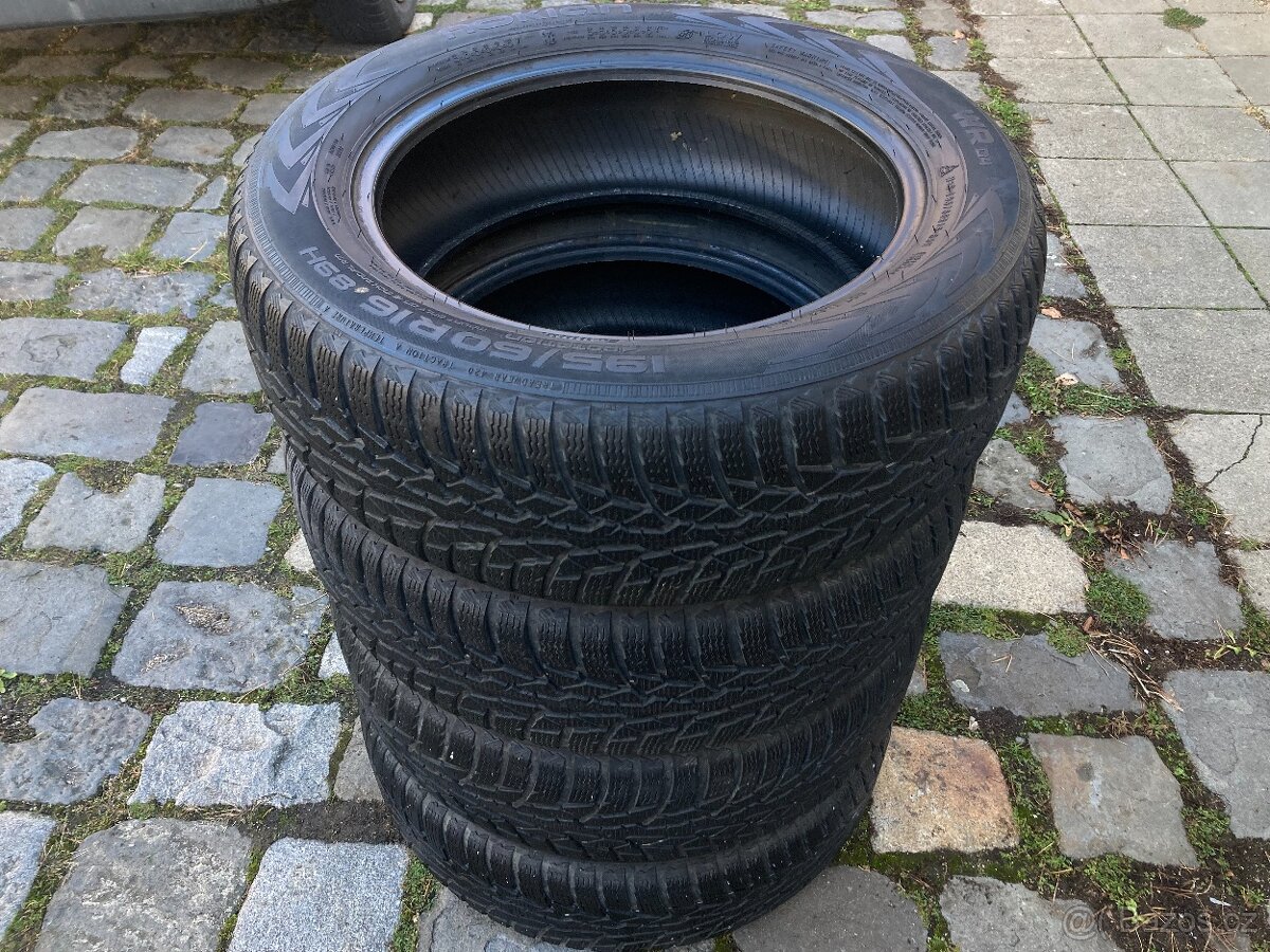 4ks zimních pneumatik NOKIAN 195/60R16 89H 5/6mm 2019
