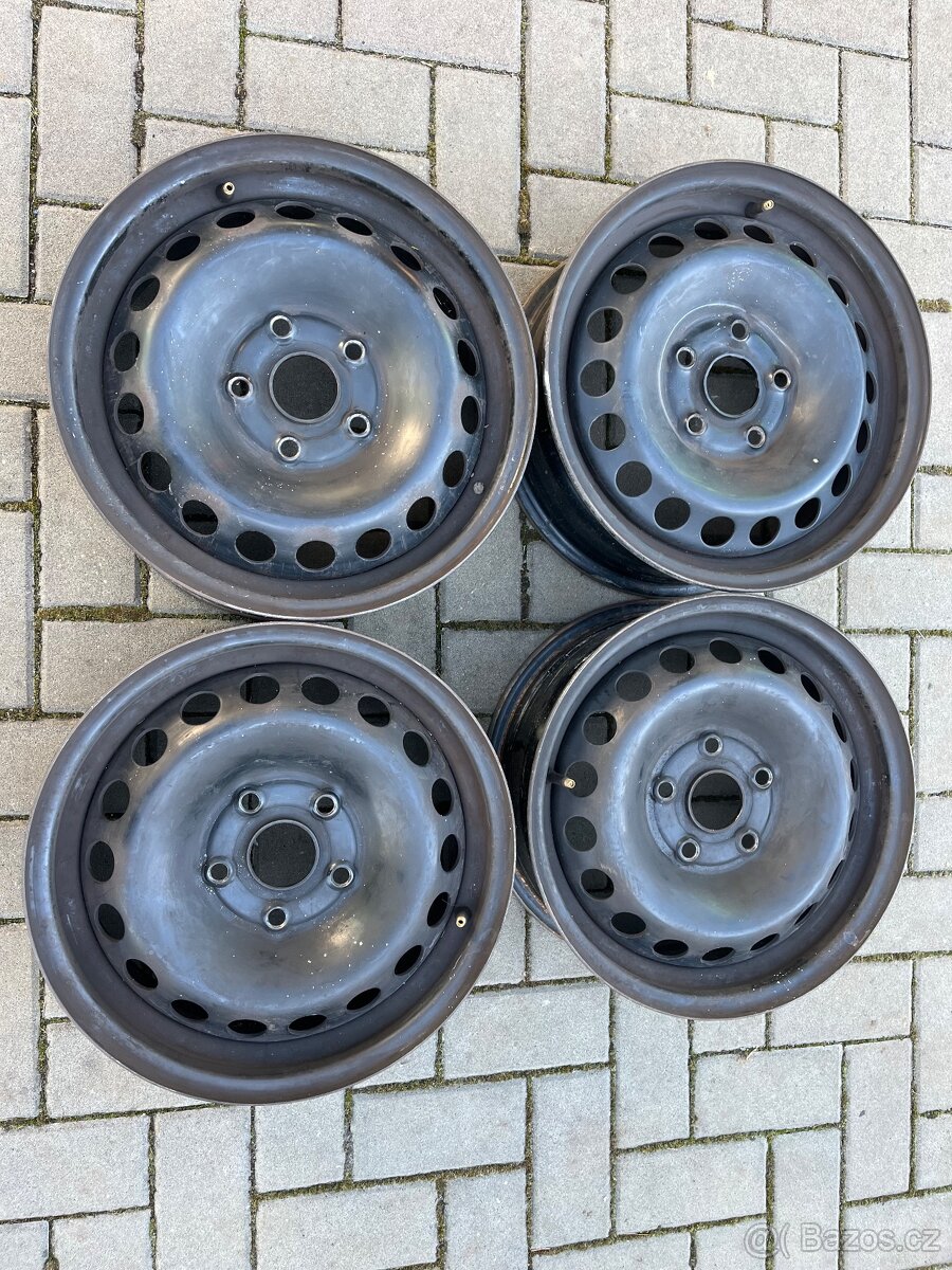 4x plechové disky 5x112 R15 vw, audi, škoda, seat