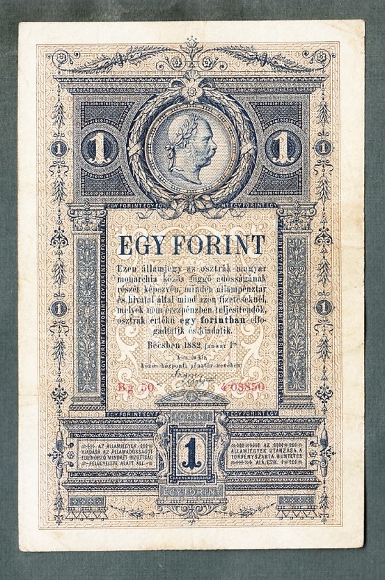 Staré bankovky Rakousko Uhersko 1 Gulden Forint 1882