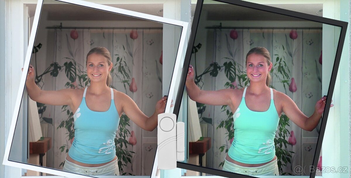 Okenní síť proti hmyzu - hliník + 2ks alarmu