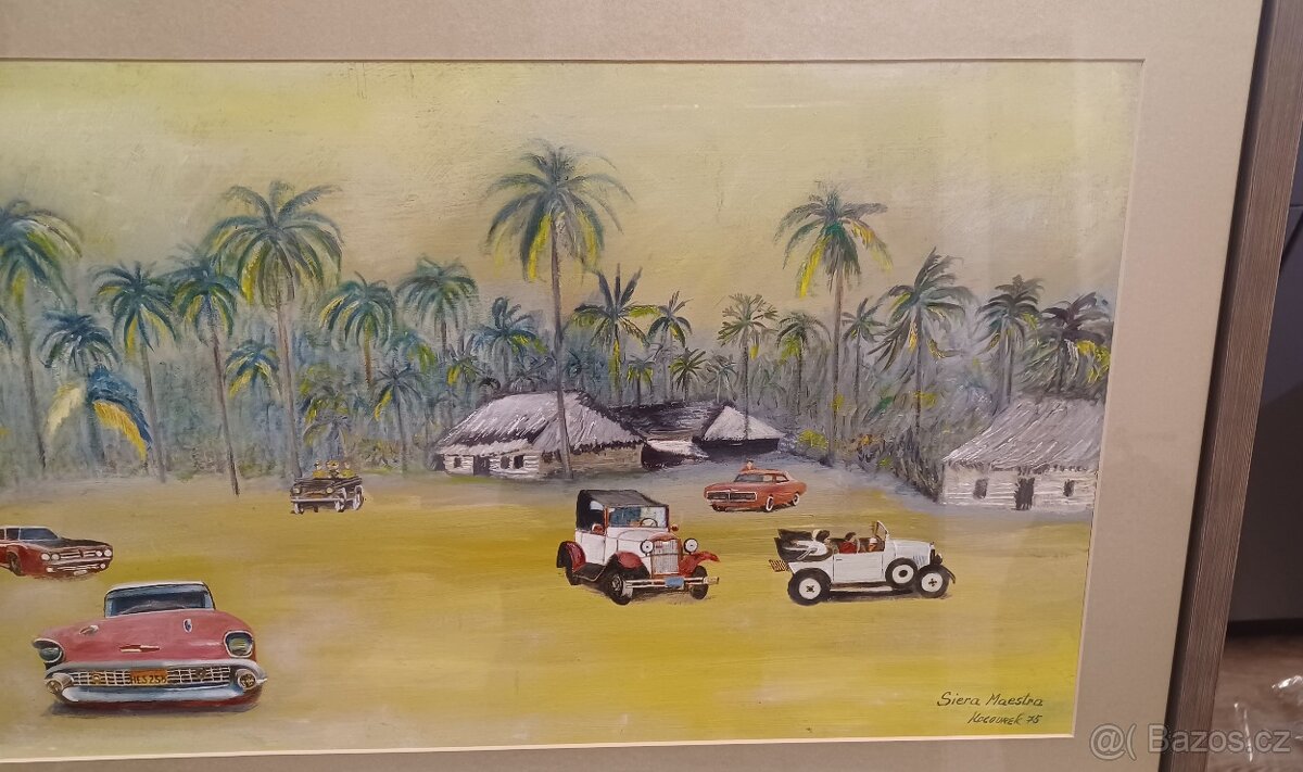 Jindřich Kocourek.Olejomalba na desce.