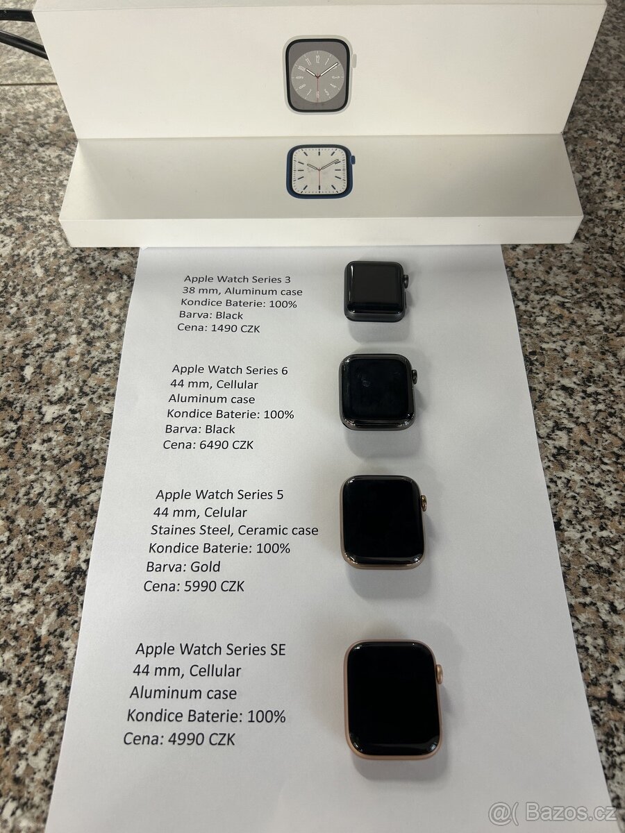 Apple Watch Series 3,6,5 a SE