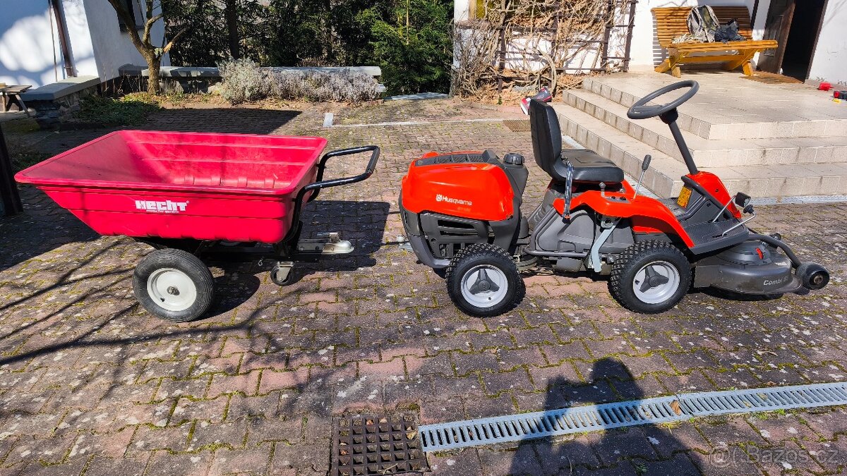 Husqvarna Rider 112C  + vozík Hecht