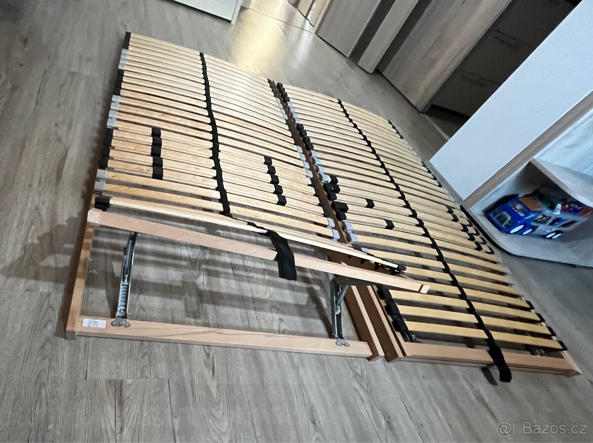 2x polohovací rošt pro postel 200x90 (200x180)