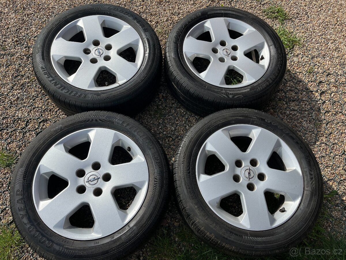 4x alu disky 5x110 R16, letní pneu 70%