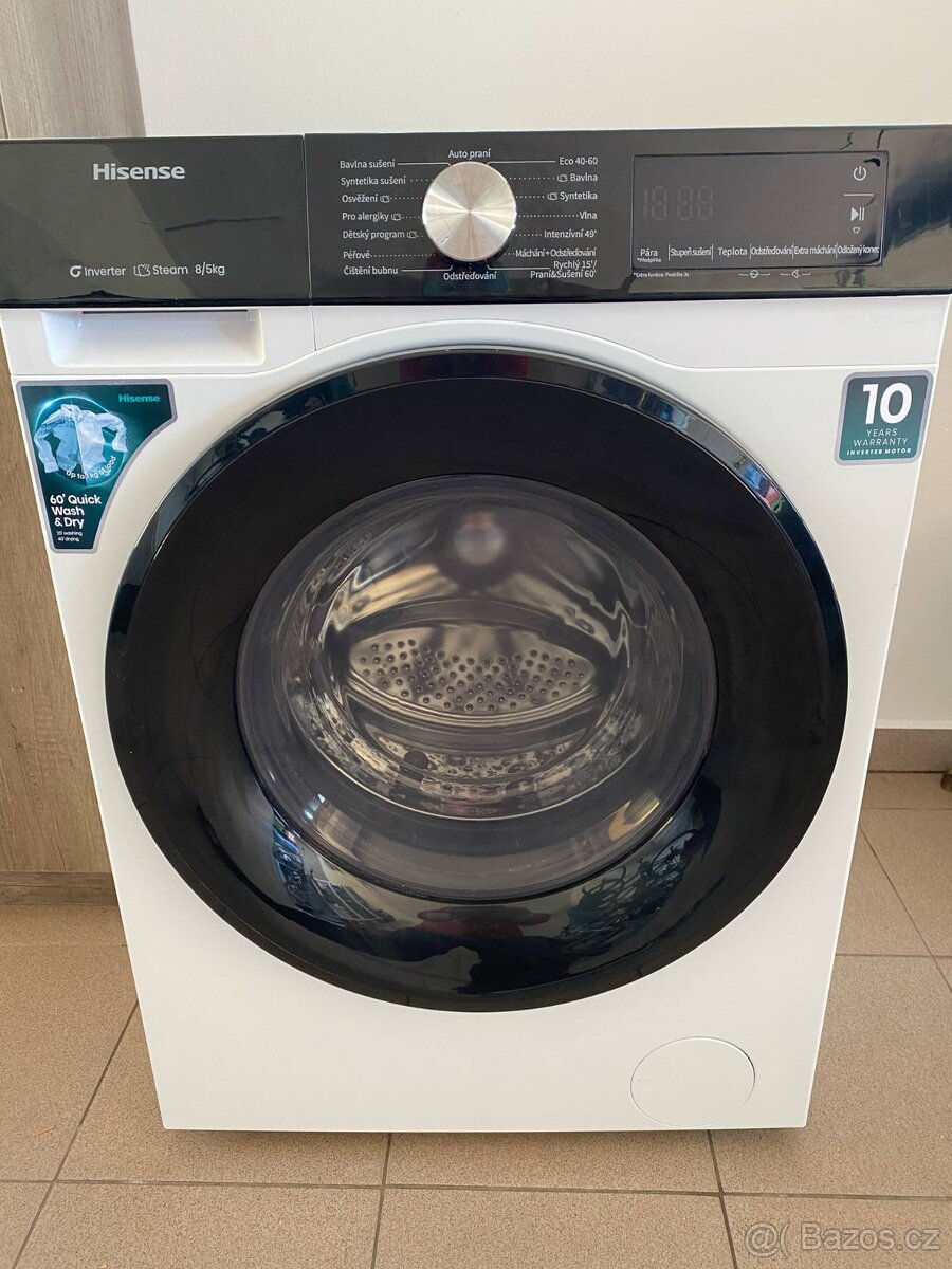 Pračka se sušičkou Hisense WD3S8042BW