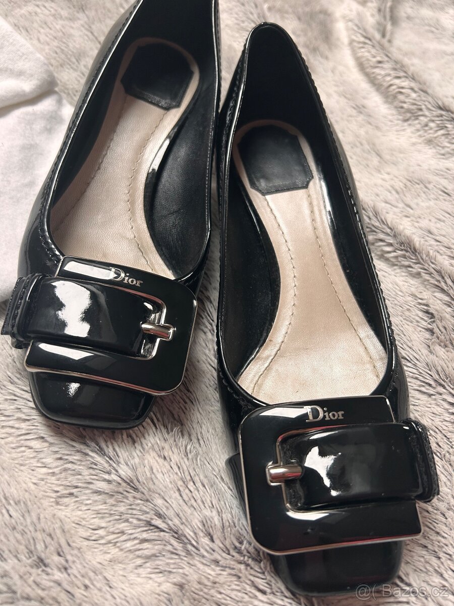 Luxusní lodičky Dior lakovaná kůže vel 38,5