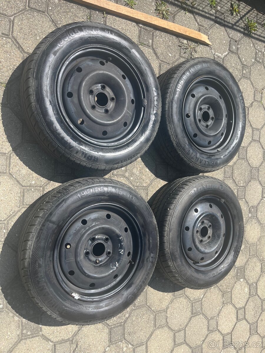 plechové disky 6Jx15 + gumy 195/65 R15